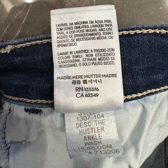 Women's Mother Hustler Ankle Heirloom Wash Blue Jeans Denim Size 26 Made In USA - Picture 6 of 7